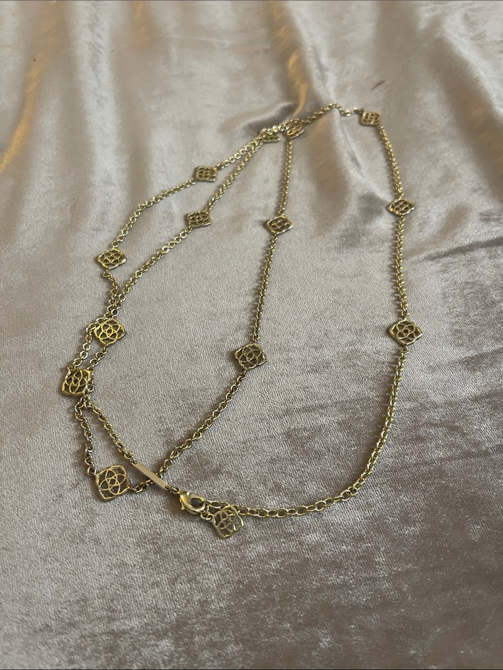 Kendra Scott Gold Double-Layer Filigree Connector Necklace